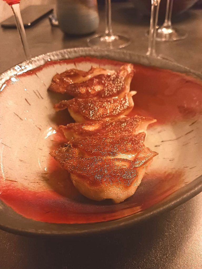Brachetto fusion. Il dolce, il rosso, il rosè. Le petit restaurant japonais ad Avigliana. gyoza di wagyu