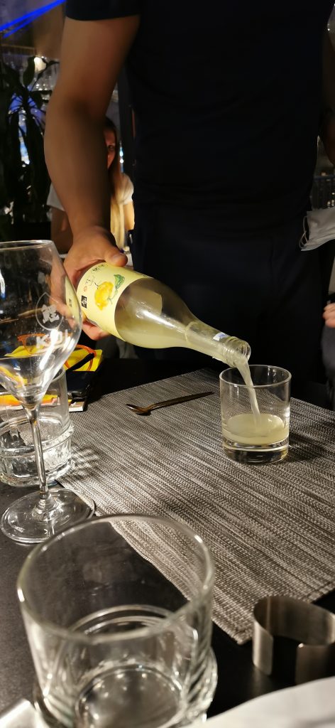 Liquore di yuzu Koi restaurant Torino