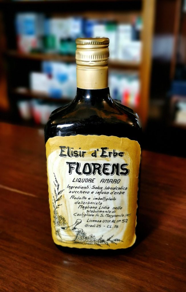 Amaro Florens elisir d'erbe di Torino erboristeria san bartolomeo a vinovo 