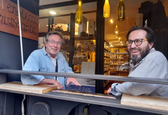 Edoardo e Andrea Gazzera Rossorubino enoteca