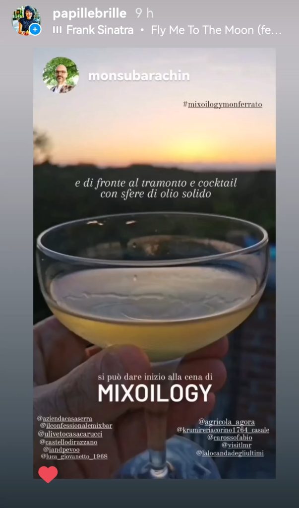 MixOILogy l'olio extravergine sta bene su tutto o quasi. Casa Serra. Nicola Mancinone del Confessionale Mix Bar di Asti. Oilster Martini.